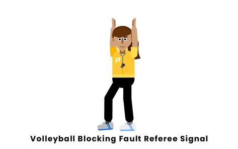 Volleyball Blocking Fault Referee Signal Volleyball Blocking, Receiving Area, Hands In The Air, Back Row, Volleyball, Quick Saves