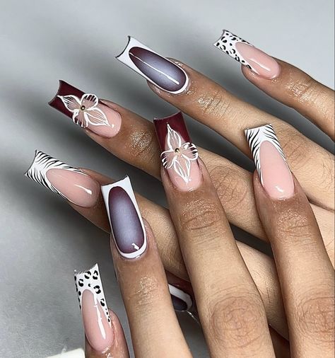 ig: nailsxomari Photoshoot Nails, Uni Nails, Fancy Nails Designs, Work Nails, Fall Acrylic Nails, Short Square Acrylic Nails, Long Square Acrylic Nails, Acrylic Nails Coffin Short, Brown Nails