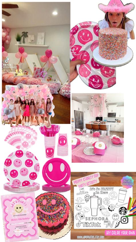 This collage shows some pictures and ideas to make the perfect preppy party B Day Party Ideas, B Day Ideas, Preppy Birthday Party, Preppy Birthday, Preppy Party, Day Party Ideas, Preppy Girls, Sleepover Things To Do, Preppy Girl