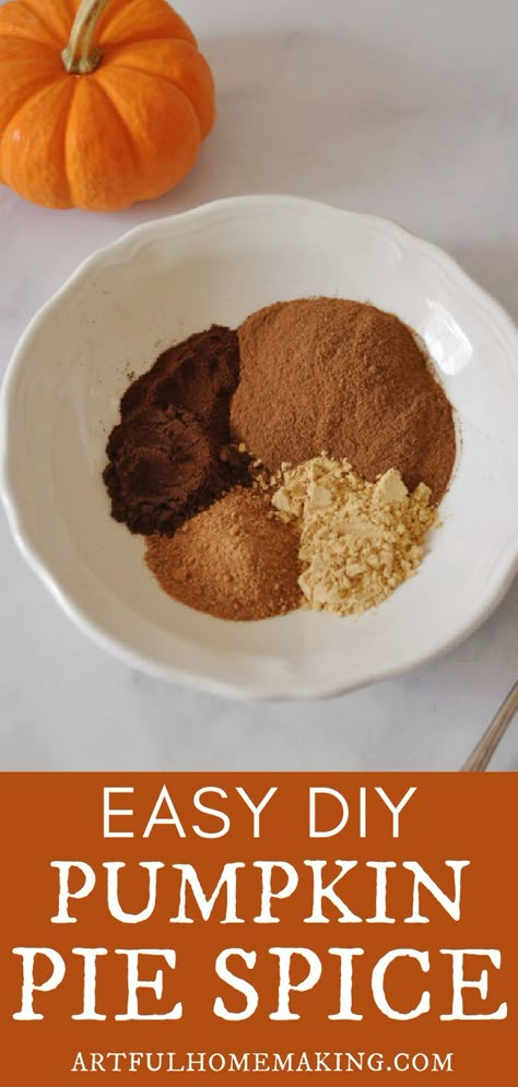 You can make homemade pumpkin pie spice mix with only a few simple ingredients. This spice mix is perfect for fall baking and even fall drinks. Homemade Pumpkin Pie Spice, Pumpkin Pie Spice Recipe, Pie Spice Recipe, Diy Pumpkin Spice, Pumpkin Pie Spice Mix, Pumpkin Spice Recipe, Homemade Pumpkin Spice, Spice Mix Recipes, Easy Pumpkin Pie