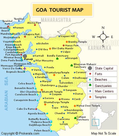 Goa Tourism | Goa Map Showing Tourist Destinations in State Goa Tourist Map, Goa Tourism Places To Visit, Goa Tourist Places, Goa Travel Guide, Goa Trip Quotes, Goa Bucket List, Goa Map, Goa Images, Goa Pics