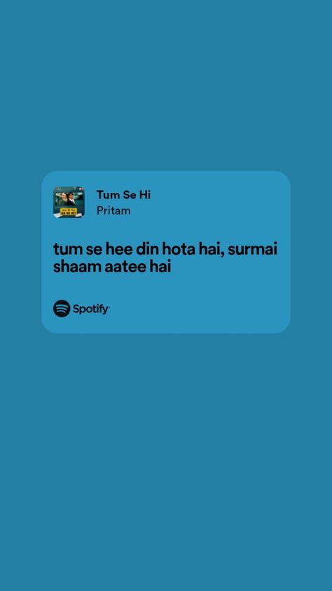 Tum Se Hi, Hindi Love Song Lyrics, One Word Instagram Captions, Funny Instagram Captions, Good Insta Captions, Best Song Lines, Love Song Quotes, Simple Love Quotes, Lyrics Aesthetic