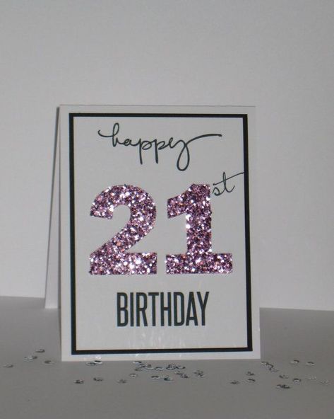 ME | Birthday card ideas - Happy birthday card. Description from pinterest.com. I searched for this on bing.com/images 21 Cards, 21st Birthday Card, Birthday Card Ideas, Anniversaire Diy, Face Mapping, 21st Birthday Cards, Happy 21st Birthday, Milestone Birthday, Birthday Cards Diy