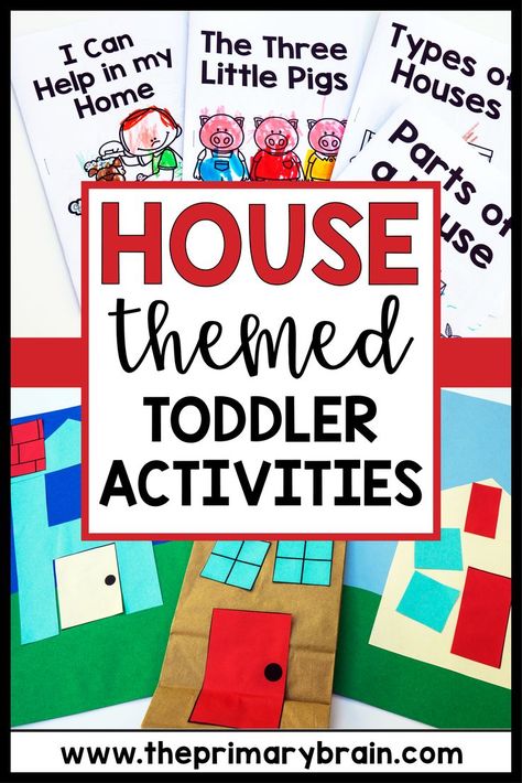 House themed toddler activities, includes photos of books and house themed crafts Toddler School Activities, Toddler School, Home Themes, Fun House, Theme Activity, Math Activity, Preschool Themes, Preschool Theme, Preschool At Home