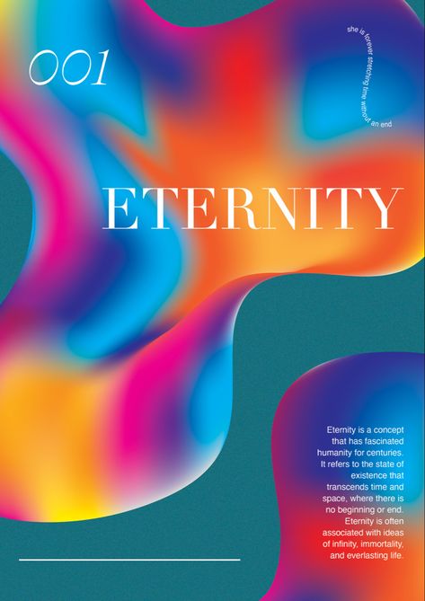 Gradient graphic design poster, eternity #design #graphicdesign #typography #gradient #illustrator #photoshop #poster #eternity #adobe #behance Gradient Poster Design, Gradient Graphic Design, Gradient Typography, Poster Design Typography, Gradient Graphic, Gradient Poster, Photoshop Poster, Typography Poster Design, Everlasting Life