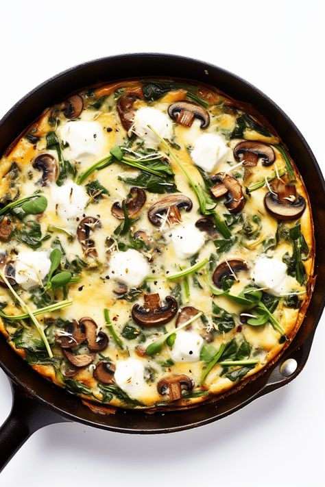 Easy Step-by-Step Keto Shiitake Mushroom and Spinach Frittata Recipe for Beginners Spinach Mushroom Frittata, Spinach Frittata Recipes, Mushrooms And Spinach, Spinach Frittata, Recipe For Beginners, Breakfast Keto, Frittata Recipe, Shiitake Mushrooms, Frittata Recipes