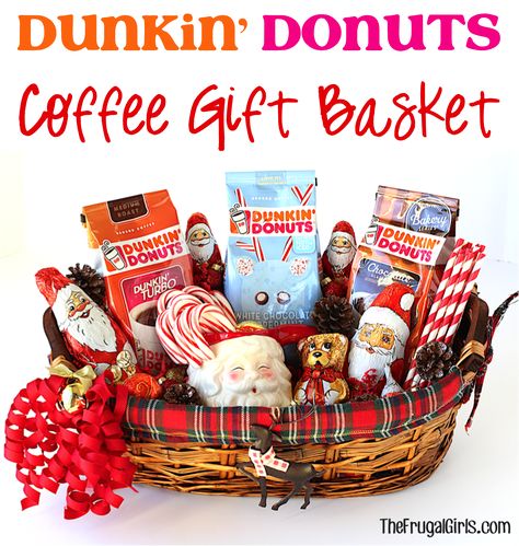 This is a sponsored conversation written by me on behalf of Dunkin’ Donuts® . The opinions and text are all mine.  On the hunt for the perfect gift to give this year for the coffee lovers on your list Dunkin Donuts Gift Basket, Donut Gift Basket, Class Mom, Baking Spices, Coffee Basket, Diy Baskets, Donut Gifts, Golf Christmas Gifts, Coffee Gift Basket