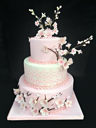 Cherry Blossom Cake Blossom Wedding Cake, Cherry Blossom Wedding Cake, Debut Cake, Cherry Blossom Wedding Theme, Cherry Blossom Party, Sakura Wedding, Quince Cakes, Quince Cake, Cherry Blossom Cake