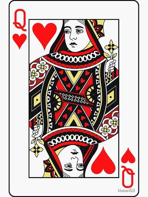 "Queen of Hearts" Sticker for Sale by kbean63 | Redbubble Vampire Outfit Halloween, Medieval Sewing, Alice By Heart, Vampire Outfit, Digital Mood Board, Queen Of Hearts Card, Queen Of Heart, Play Uno, Elizabeth Of York