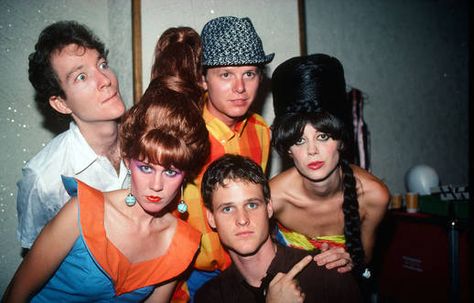 The B-52’s, 1980 by Robert Alford • Taken in the dressing room at Harpo’s in Detroit, a club known more for hard rock and heavy metal than new music, this image became a favorite of the B-52’s. Kate Pierson, Cindy Wilson, Garage Punk, Ricky Wilson, B 52s, New Wave Music, Annie Lennox, 80s Bands, Punk Rock Bands