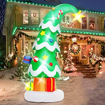 Amazon.com: 6 FT Christmas Outdoor Inflatable Decorations, Blow Up Christmas Tree with LED Light for Xmas Holiday Party Garden, Lawn Decor : Patio, Lawn & Garden Inflatable Christmas Tree, 6ft Christmas Tree, Led Christmas Tree Lights, Christmas Props, Outdoor Inflatables, Inflatable Decorations, Christmas Atmosphere, Party Garden, Christmas Inflatables