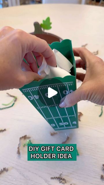 Felicia Pettit | CREATING PARTIES & GIFTS on Instagram: "🎁Gift cards don’t have to be boring! 

🎉Check out this DIY football-themed gift card holder, perfect for a touchdown-worthy birthday surprise! 🎉🏈 

✨comment GIFT for links 

Make Everyday a Celebration 🎉 

#DIYGift #FootballParty #GiftCardHolder #PersonalizedGift #BirthdayCrafts #diy #diyideas #gifts #giftideas #bow #bowmaking #craft #craftymama #crafty #birthdaygift #football" Gift Basket For Football Boyfriend, Football Gift Bags For Players, Football Gift Baskets, Football Christmas Gifts, Birthday Money Gifts, Gift Card Bouquet, Gift Card Presentation, Football Player Gifts, Gift Card Holder Diy