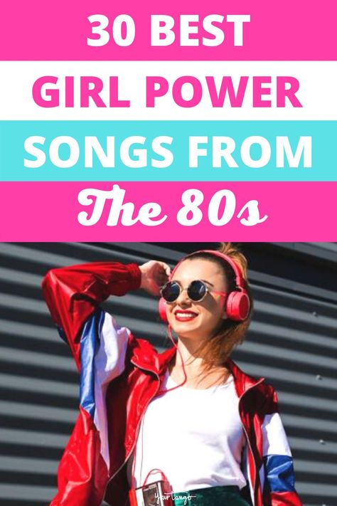 30 Best 80s Girl Power Songs | YourTango #music #power #80s Top Karaoke Songs, 80 Music Songs Playlists, Party Songs Playlists, 80s Song Lyrics, 80s Hairband, Best 90s Songs, 80s Music Playlist, Power Song, 80 Music