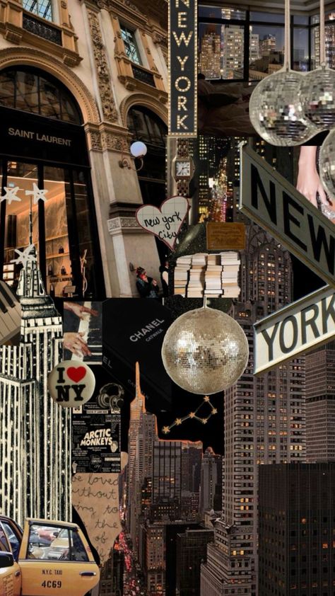 New York Glam Aesthetic, New York City Mood Board, New York Socialite Aesthetic, Fifth Avenue Nyc Aesthetic, New York Vintage Aesthetic, New York Birthday Aesthetic, Ny Aesthetic Wallpaper, Nyc Aesthetic Wallpaper Night, Old Money New York Aesthetic