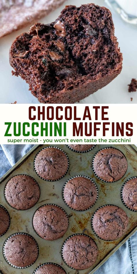 Zucchini Muffins Chocolate, Zucchini Shredded, Chocolate Chip Zucchini Muffins, Zucchini Zoodles, Muffins Chocolate, Zucchini Recipes Dessert, Muffins Blueberry, Zucchini Chocolate Chip Muffins, Chocolate Chip Zucchini Bread