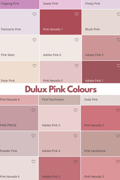 Bedroom Paint Colors Pink Shades, Blush Pink Paint Uk, Dulux Dusky Pink Paint, Potters Pink Dulux Paint, Dulux Raspberry Diva, Cute Colours To Paint Your Room, Aesthetic Colours To Paint Your Room, Dulux Pink Bedroom, Dusty Pink Feature Wall