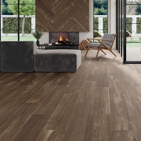 Introducing the stunning Ogston Porcelain Matt Tile Range, a sophisticated and stylish addition to any space. These 900x150mm tiles are available in four gorgeous color options: Walnut, sky, brown, and almond, allowing you to create a customized look that suits your aesthetic. The wood effect of these porcelain tiles brings warmth and natural beauty to your floors or walls, while the matt finish adds a touch of modern elegance. Whether you're looking to transform your kitchen, bathroom, or livin Kitchen Tiles Floor, Camper Flooring, Sky Brown, Wood Tile Floors, Dark Wood Floors, Wood Look Tile, Wood Tile, Wall And Floor Tiles, Wood Planks