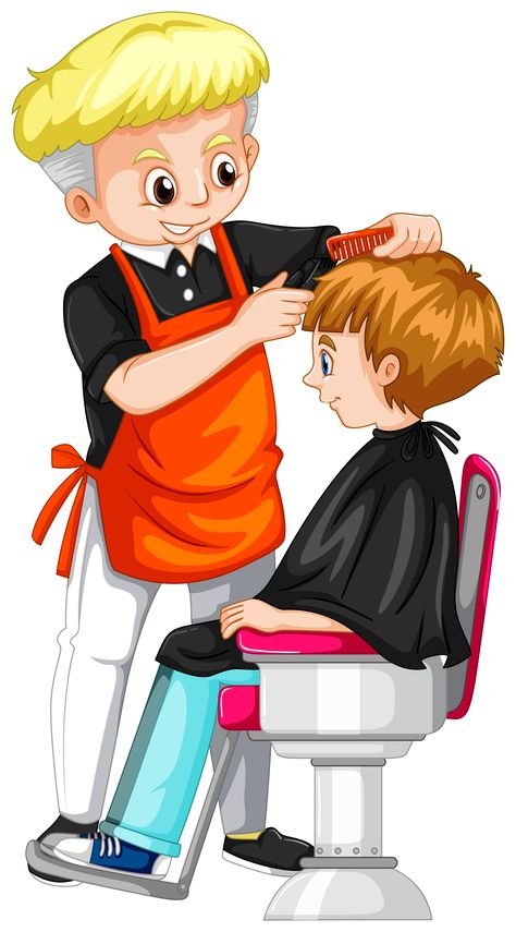 Download the Little boy getting haircut at barber 559252 royalty-free Vector from Vecteezy for your project and explore over a million other vectors, icons and clipart graphics! Haircut Cartoon, Community Helpers Pictures, تصنيف الحيوانات, Community Helpers Theme, Haircut Images, Hair Clipart, Haircut Pictures, Community Helper, Flashcards For Kids