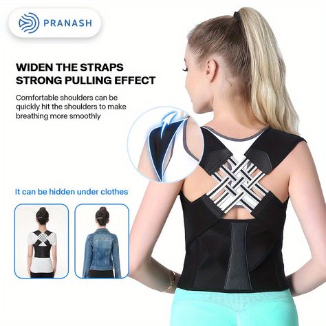 Are you tired of slouching at your desk all day? Do you want to improve your posture and alleviate back pain? Look no further than our Adjustable Corrector Belt! This innovative product is designed to instantly improve your posture and provide support for your back. Benefits of our Adjustable Corrector Belt: Corrects posture and helps alleviate back pain Adjustable design for a comfortable and customizable fit Easy to wear under clothing for discreet support Helps improve circulation and reduce muscle fatigue Made with high-quality materials for durability and long-lasting use Say goodbye to slouching and hello to better posture with our Adjustable Corrector Belt. Don't wait any longer to start feeling relief from back pain and discomfort. Order yours today and start enjoying the benefits Posture Correction Belt, Posture Corrector For Women, Back Posture, Back Posture Corrector, Human Spine, Relieve Back Pain, Posture Corrector, Belt Women, Poor Posture