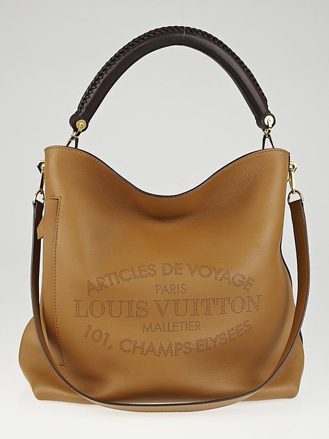 Louis Vuitton Noisette Parnassea Leather Bagatelle Bag Pre Owned Louis Vuitton, Used Louis Vuitton, Cute Purses, Leather Hobo Bag, Fun Fashion, Curvy Girl Fashion, Vuitton Bag, Suitcases, Leather Hobo