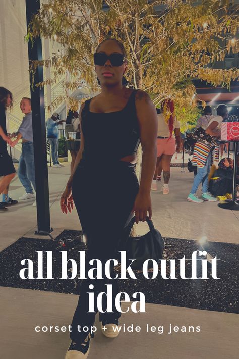 Get ready to turn heads with this chic, comfy, and super simple all-black outfit idea for your next night out! 💁‍♀️ Perfect for date night, girls' night, or a night on the town! 👩‍❤️‍💋‍👩✨ Simple All Black Outfit, Trendy Date Night Outfit, Sleek Chic, All Black Looks, Simple Outfit, All Black Outfit, Night Outfits, Outfit Idea, Girls Night Out