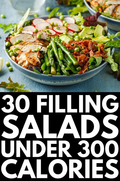 Filling Salads, Low Calorie Salad, Eating At Home, 300 Calorie Meals, Make Ahead Salads, Clean Eating Salads, Under 300 Calories, Recetas Keto, Best Salad Recipes