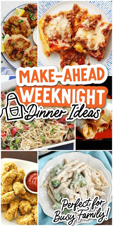 9 Make-Ahead Weeknight Dinner Ideas Easy Dinner Recipes Make Ahead, Meals To Make The Night Before, Make The Night Before Dinner, Dinner Recipes Make Ahead, Weeknight Dinner Make Ahead, Dinners That Can Be Made Ahead Of Time, Premade Dinners For The Week, Prepare Ahead Dinners, Reheat Dinner Meals