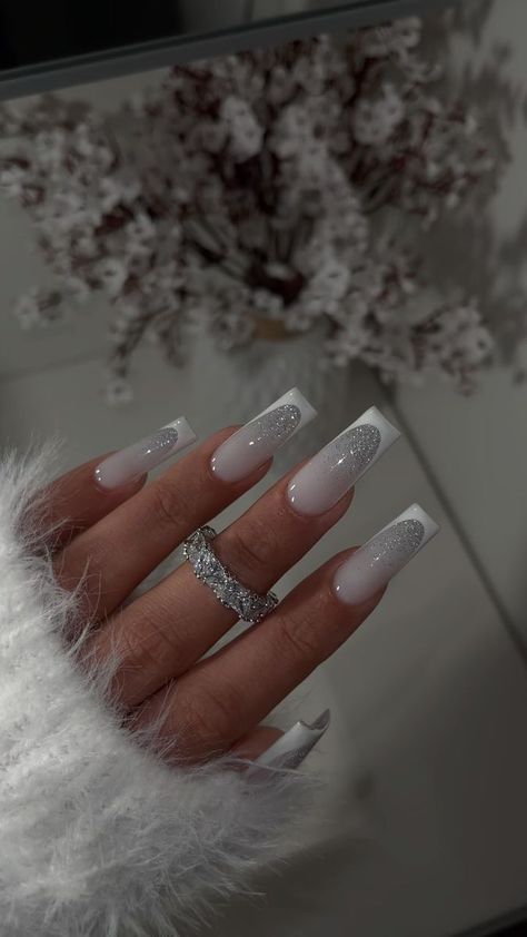 Nails Design With Rhinestones, Basic Nails, Nagel Inspo, Diamond Nails, Xmas Nails, Square Acrylic Nails, Nailed It, Fire Nails, Pretty Acrylic Nails