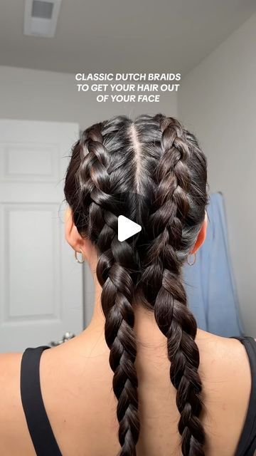 Abigail Lin on Instagram: "Anyone else learn how to French braid at first but can now only Dutch braid on themselves?! 😅 #hair #hairstyle #hairinspiration #hairideas #hairstyles #braidstyles #dutchbraid #braid #braidideas" Front French Braids, Dutch Hair, Reverse French Braids, Easy French Braid, Long Hair Braided Hairstyles, How To French Braid, Braided Hairstyles For School, French Braids Tutorial, Two French Braids