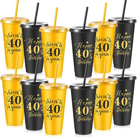 30th Birthday Party Favors, 40th Birthday Party Favors, 50 Years Birthday, Cups With Straws, Sports Party Favors, Birthday Party Cups, Party Favors For Adults, Birthday Cheers, Mouth Design