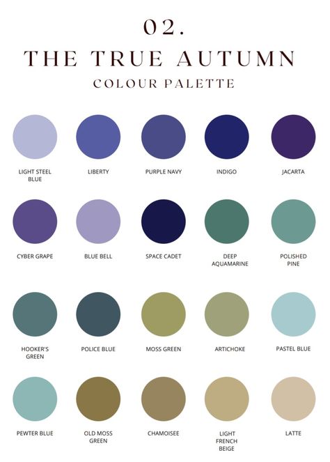 Dark Autumn Palette, Autumn Blue Color Palettes, True Autumn Jewelry, Color Palette For Autumn Type, Soft Autumn Blues Colour Palettes, True Autumn Color Palette, True Autumn, True Autumn Outfits, Colour Palette Autumn Type