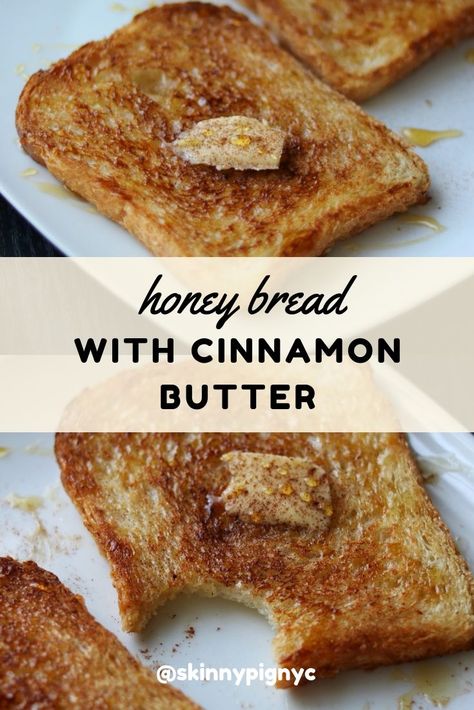 Cinnamon Butter Toast, Toast With Honey, Pig Recipes, Honey Snacks, Honey Breakfast, Caesar Pasta Salad, Caesar Pasta, Cinnamon Honey Butter, Honey Bread