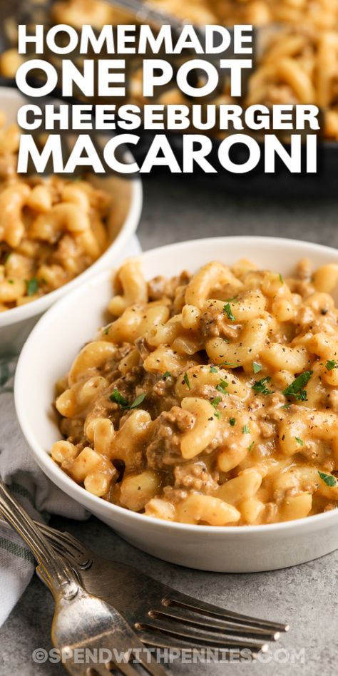 Instant Pot Cheeseburger Macaroni, Cheese Burger Macaroni, Cheeseburger Skillet, Classic Cheeseburger, Ground Beef And Pasta, Beef And Pasta, Cheeseburger Macaroni, Homemade Cheeseburgers, Neuer Wallpaper