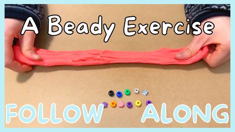 An exercise using pink theraputty and beads~ Follow along with the video to warm up the fingers before diving into handwriting and other tabletop activities! Theraputty Activities, Theraputty Exercises, Therapy Putty, An Exercise, Handwriting, Diving, Beads, Pink