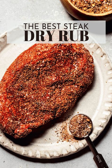 Steak Dry Rub Recipe, Steak Dry Rub, Peper Steak, Brisket Dry Rub, Brisket Rub Recipe, Dry Rub For Steak, Smoked Beef Brisket Recipes, Best Brisket, Season Steak Recipes