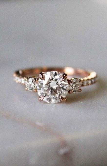 Rose Gold Engagement Rings, Gold Solitaire Engagement Ring, Wedding Rings Round, Wedding Rings Rose Gold, Morganite Engagement, Dream Engagement Rings, Morganite Engagement Ring, Rose Gold Engagement, Rose Gold Engagement Ring