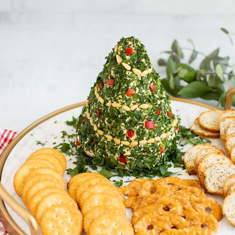 Pesto Palmiers, App Dips, Cheddar Cheese Ball Recipes, Palmiers Recipe, Cheddar Cheese Ball, Balls Christmas Tree, Fun Apps, Homemade Christmas Tree, Mozzarella Balls