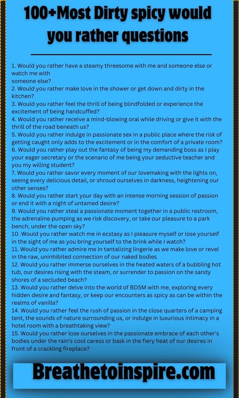 Would you rather questions for couples 25 Would You Rather Questions For Adults Dirty Jokes, Things To Do At A Sleepover With Boyfriend, Dirty Dm Questions, This Or That Couple Edition Spicy, Would You Rather Questions For Adults Couples, Guilty Pleasures List, Couples Would You Rather Questions, Couple Questions Game Spicy, Spicy Questions For Couples