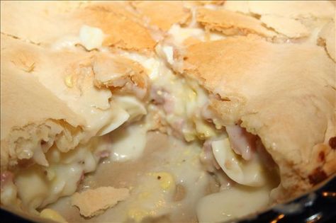 Ham and egg pie perfect way to use Easter leftovers! Ham And Egg Pie, Ham Pot Pie, Ham Pie, Corn Pie, Egg Pie, Ham And Eggs, Air Fryer Oven Recipes, Pies Maker, Pot Pies Recipes