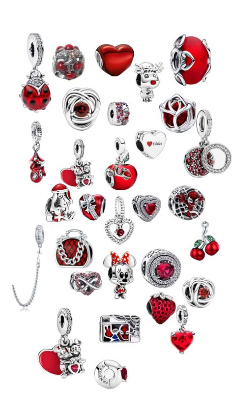 #myfirstshuffle Pandora Charms Red, Pandora Summer, Pandora Bracelet Charms Ideas, Pandora Red, Pandora Bracelet Designs, Pandora Armband, Red Charm, Pandora Jewelry Charms, Charms Pandora