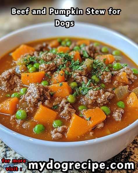 Dog Food Recipes Beef, Stew For Dogs, Food Recipes Beef, Pumpkin Stew, Easy Dog Treat Recipes, Easy Dog Treats, Dog Treats Homemade Recipes, Recipes Beef, Treat Recipes