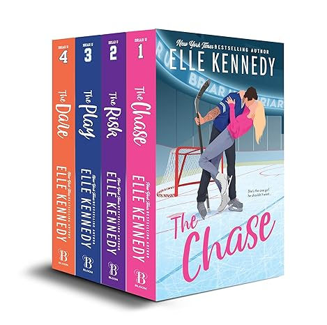 A limited collector's bundle of 5 individual titles (not boxed) with illustrated covers and blue sprayed edges on the first print run.*  New York Times bestselling author Elle Kennedy returns to Briar University in these hot and hilarious spinoffs of the Off-Campus series. Favorite hockey players return and get the chance for their own happily-ever-afters with the smart and sassy women who win their hearts. Briar U Series, Smart And Sassy, The Dare, Book Reading Journal, Sassy Women, Song Recommendations, The Chase, Chapter Books, Reading Journal