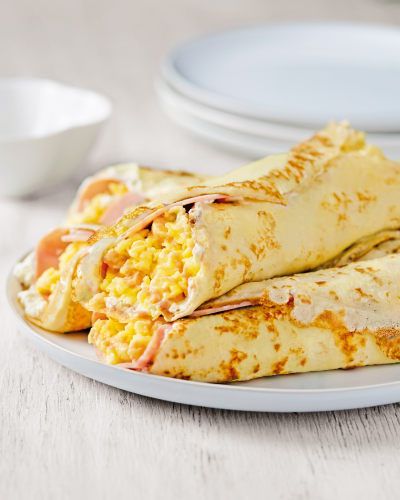 Pancake Fillings, Filled Pancakes, Honey Roast Ham, Savoury Pancake Recipe, Brunch Pancakes, Roasted Ham, Savory Pancakes, Perfect Pancakes, Honey Roasted