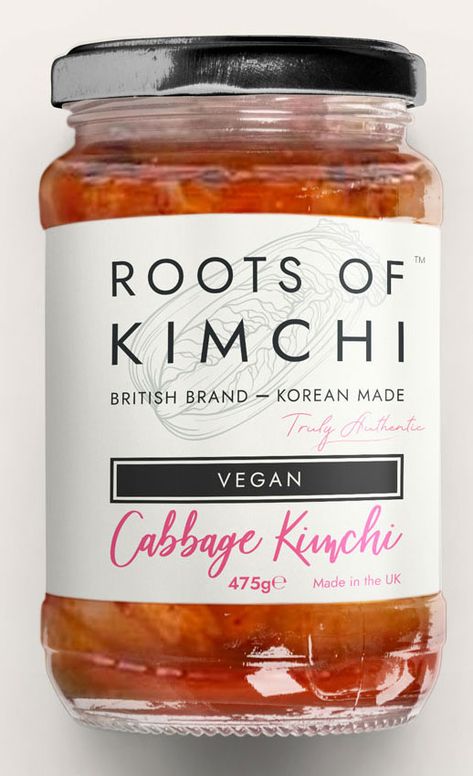 Kimchi Label Design, Kimchi Packaging Design, Kimchi Packaging, Fermented Veggies, Honest Tea, Packaging Ideas, Tea Bottle, Package Design, Kimchi