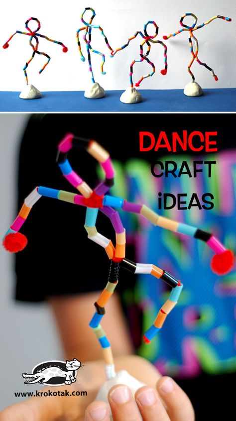 Dance craft ideas Dance Crafts, Dance Camp, Children Activities, Camping Crafts, Camping Art, Craft Activities For Kids, Art Classroom, Summer Crafts, Art Activities