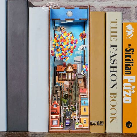 Disney Book Nook, Book Nook Ideas Diy, Book Shelf Insert, Book Inserts, Diy Library, Bookends Decor, Library Marketing, Nook Diy, Diy Book Nook