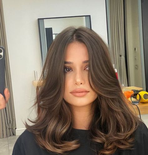 Bob Lung, Layered Haircuts For Medium Hair, Brown Hair Inspo, Hairstyles For Layered Hair, Haircuts For Medium Hair, Haircuts Straight Hair, Mid Length Hair, Medium Hair Cuts, Hair Inspo Color