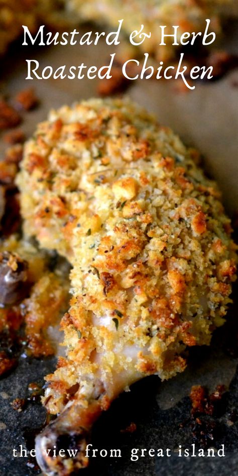 Mustard Roasted Chicken, Ina Garten Recipes, Diner Recept, Chicken Entrees, God Mad, Mustard Chicken, Chicken Main Dishes, Recipe Chicken, Thigh Recipes