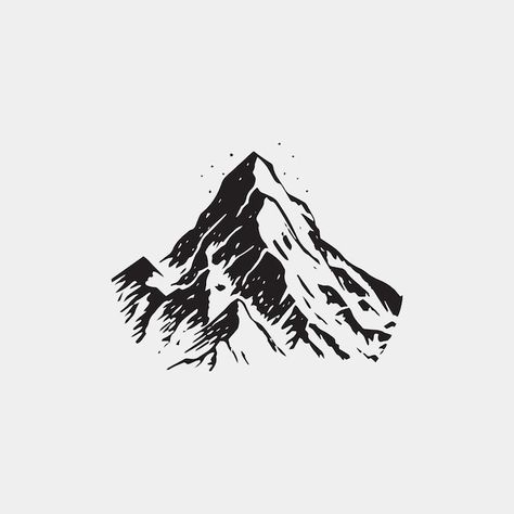 Mountain Graphic Design Illustration, Hiking Icon, Mountain Graphic Design, Mountain Vector Illustration, Logo Montagne, Mountains Logo, Hiking Logo, Mountain Icon, Tshirt Vector