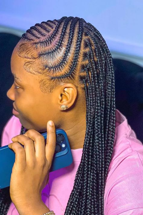 Kids Cornrows Knotless And Cornrows, Cornrows And Knotless Braids, Queens Hairstyles, Kids Cornrows, Cornrows Natural, Half Cornrows, Braids Inspiration, Alicia Keys Braids, Fav Hairstyles